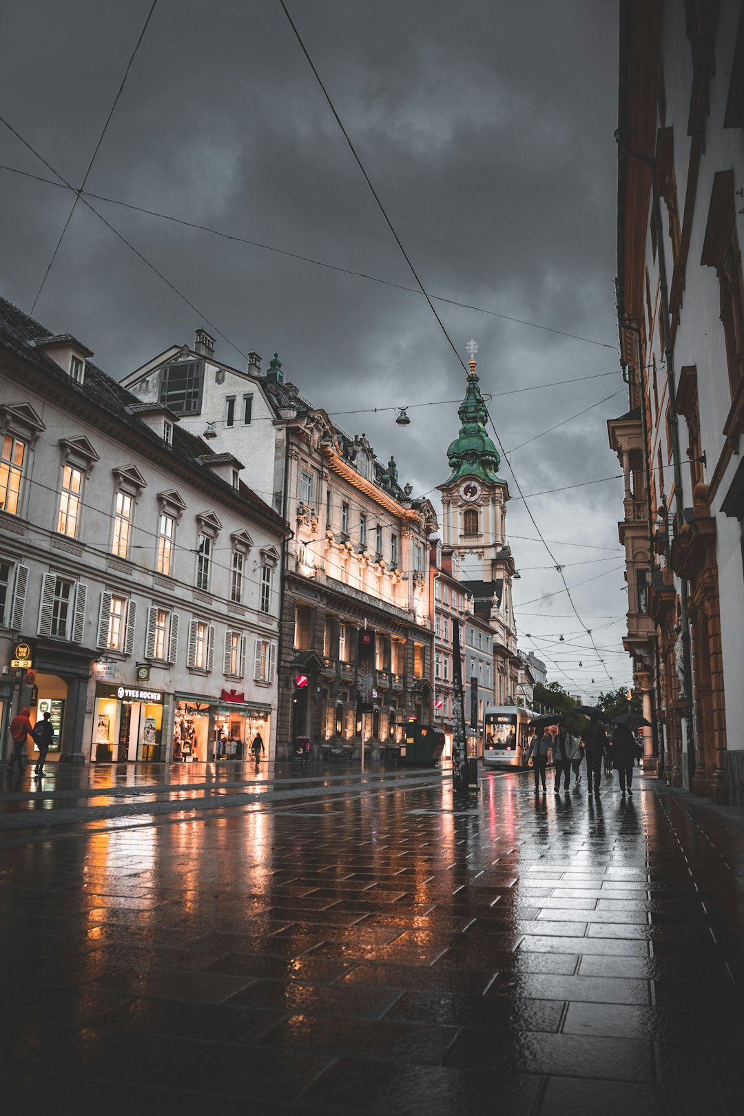 rainy night street