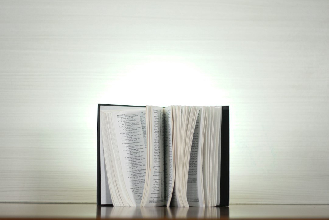 open mystery book on table
